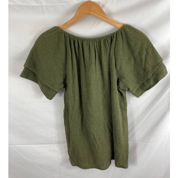 NWT Madewell Texture and Thread Tiered Sleeve Top XXS - Picture 4 of 5